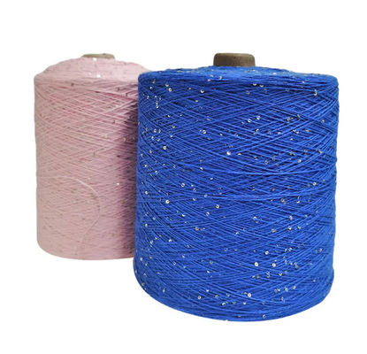 5mm Hilos Beads پنبه مخلوط نخ پارچه فانتزی برای بافتن