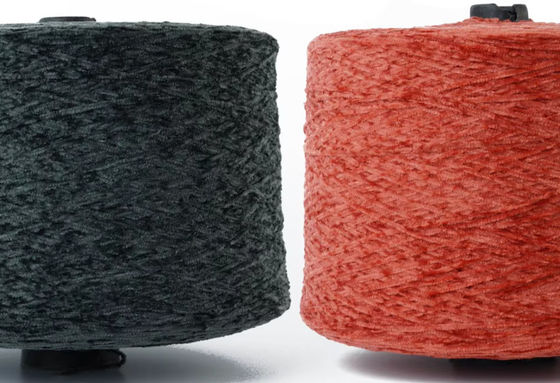 6NM 2mm Chenille فانتزی نخ از لحاظ زیست محیطی خوب ترلین پنبه Chenille Thread برای کاناپه