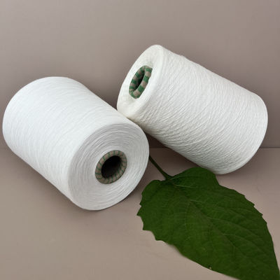 حلقۀ دایره ای رنگ آمیزی 30S/2 50٪ پارچه ی فانتزی ملنژ 40/1 16S سفید