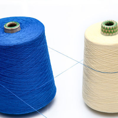 سپون سفید 202 حلقه اسپون فیبر پلی استری برای دوختن داکرون 50D-600D رشته رنگ 20S/3 پنبه ذوب 30/1 فیبر